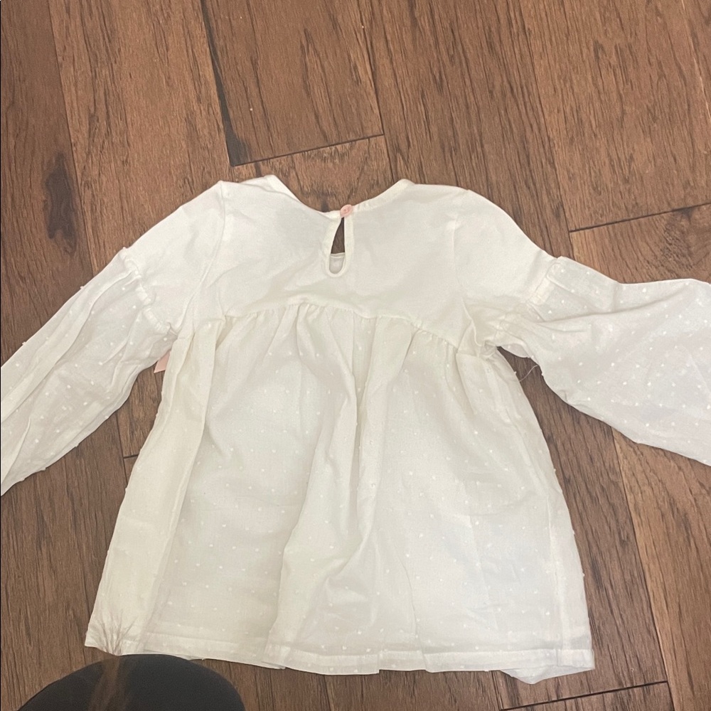 Cynthia Rowley Ivory Blouse with Peach Bow - Picture 3 of 3